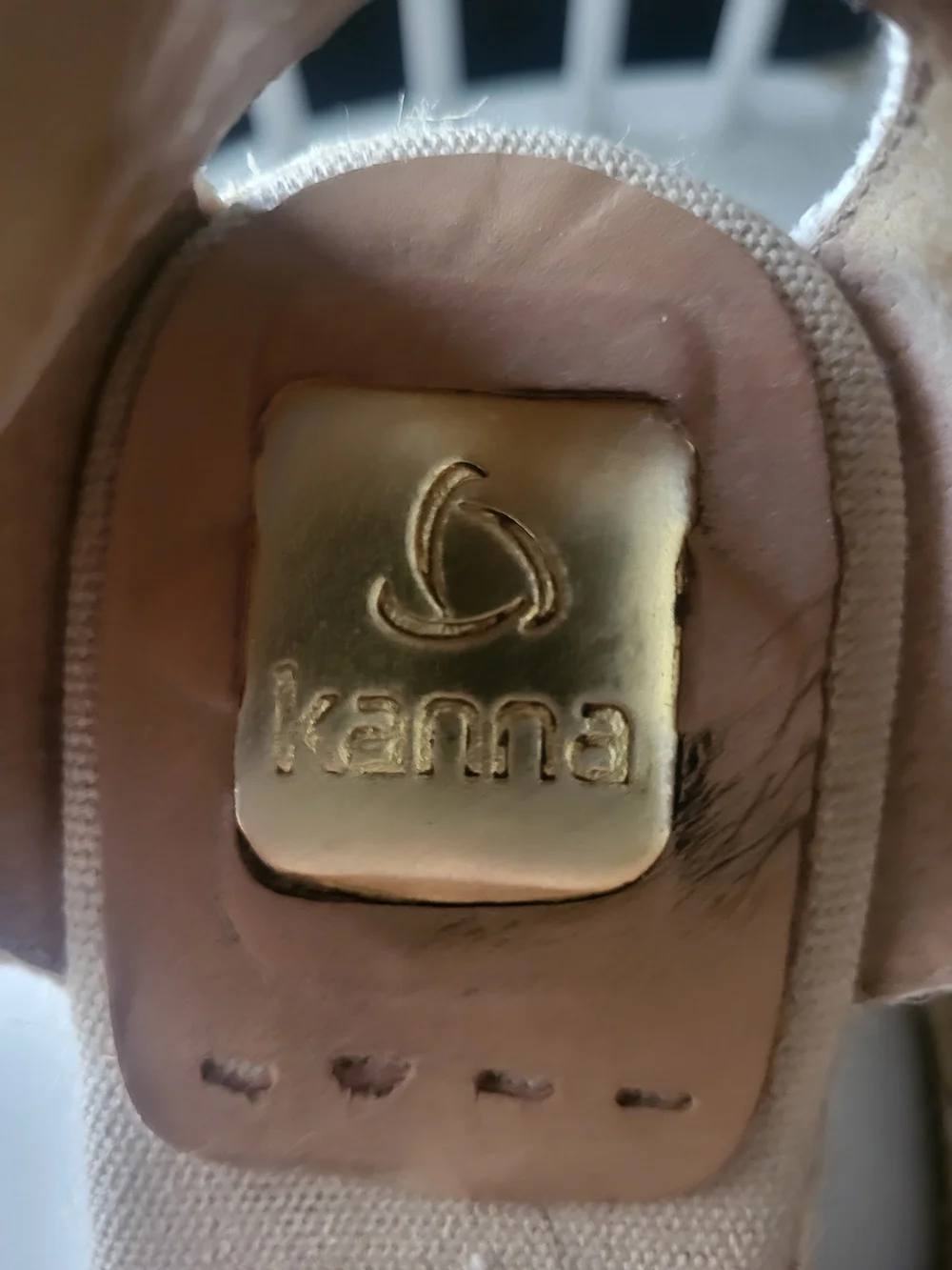 kanna Nude-Beige Espadrille Ankle-Strap Wedges